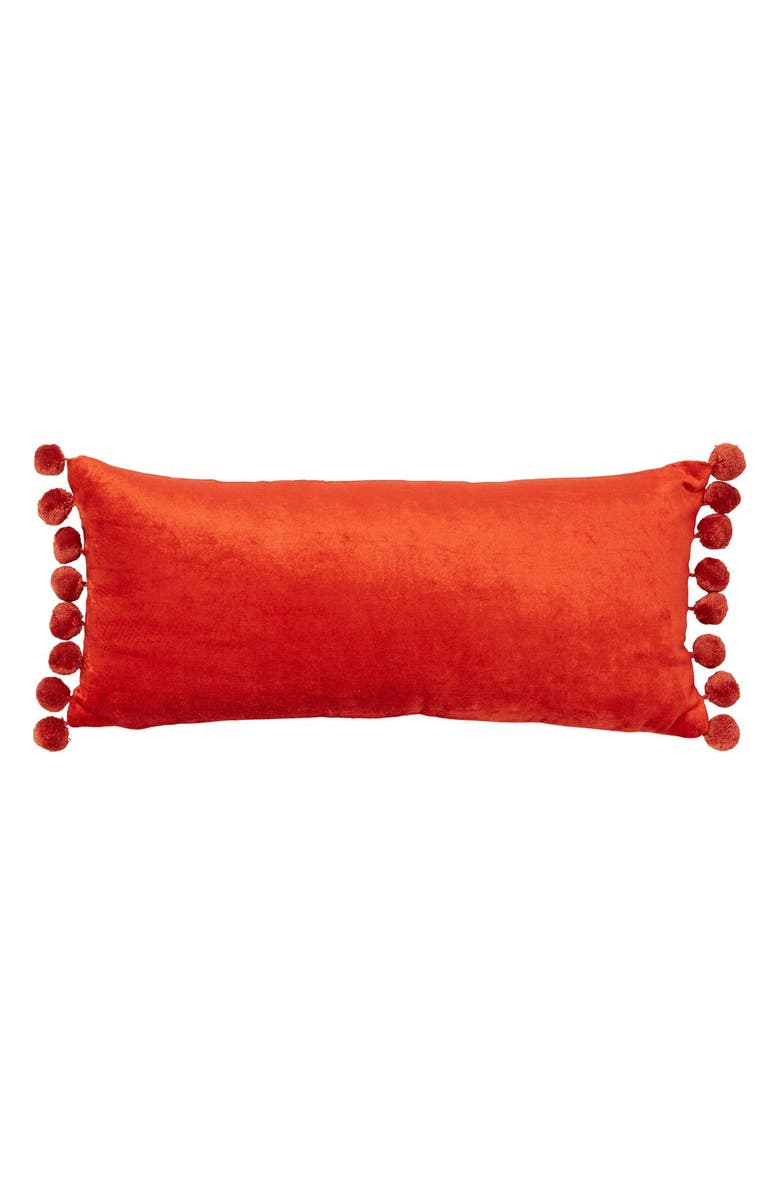 ROSELLI TRADING COMPANY Jodhpur Tassel Oblong Pillow, Main, color, Rust