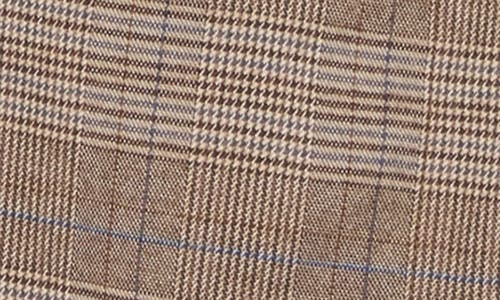 Democracy Oversize Plaid Blazer In Brown