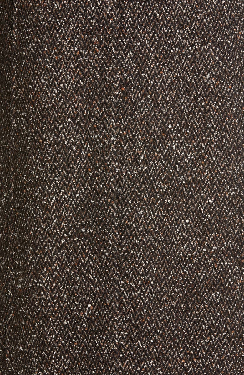 Victoria Beckham Layered Tweed Coat, Alternate, color, 