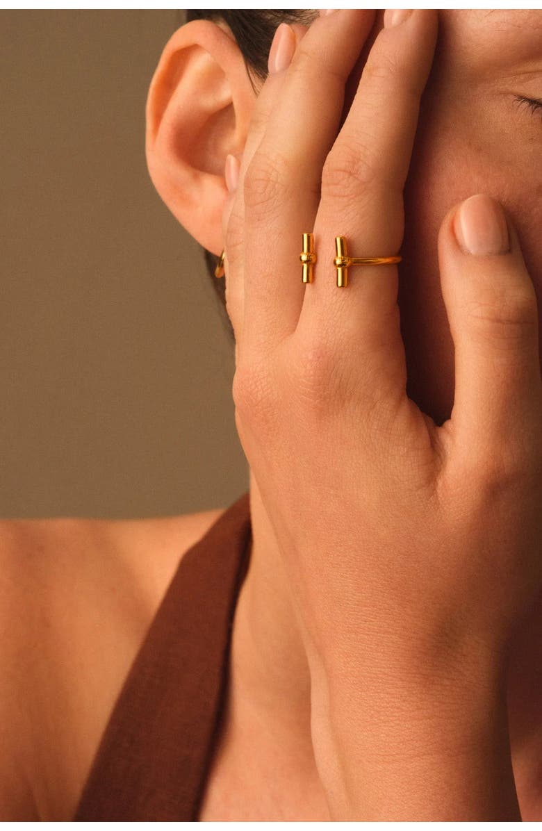 Katie Loxton Themis Waterproof Gold T-Bar Ring, Alternate, color, Gold