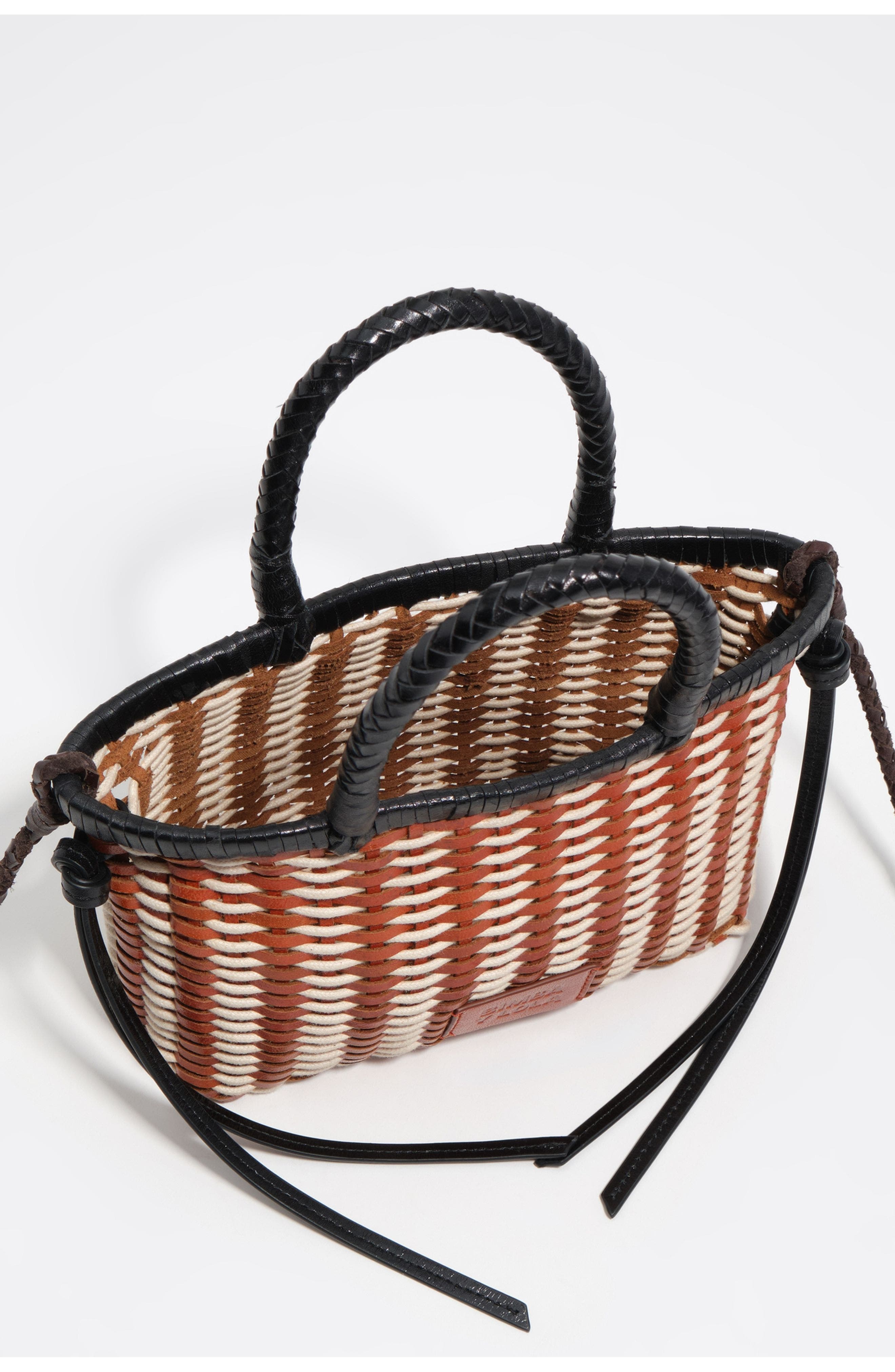 Plaited Leather XS Bag, Alternate, color, TAN
