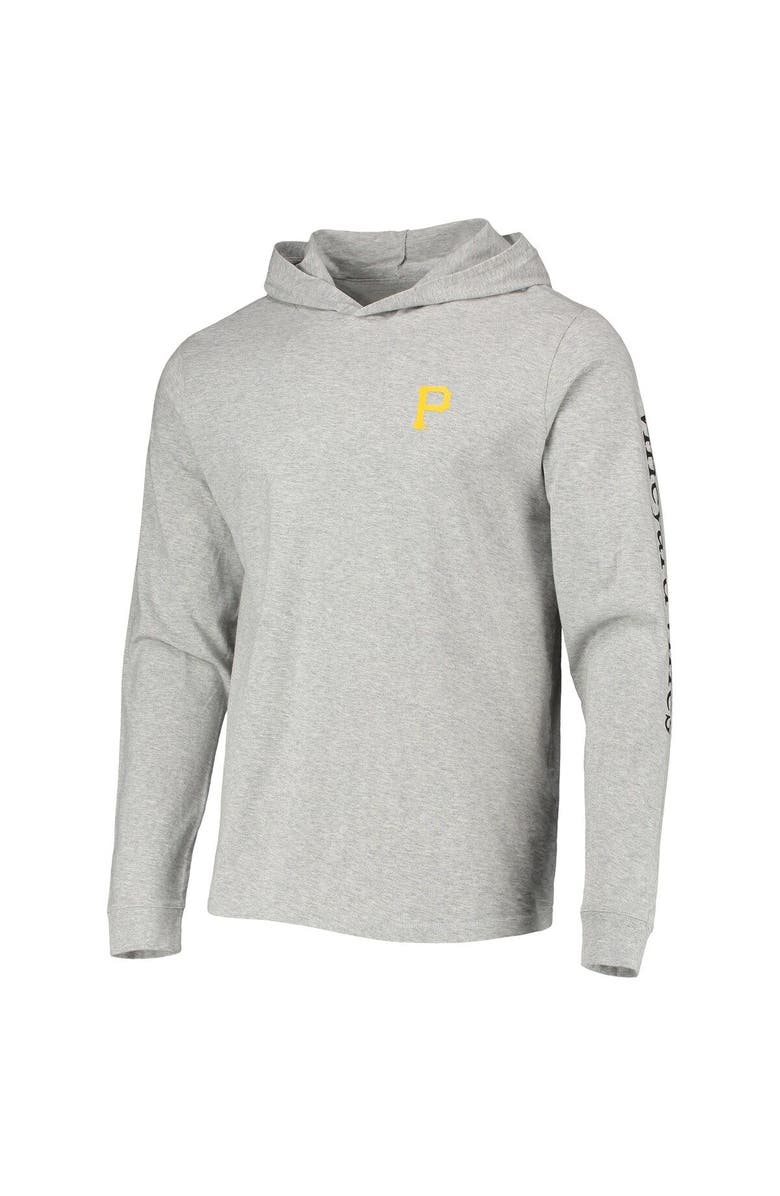 vineyard vines Men's Vineyard Vines Heathered Gray Pittsburgh Pirates Logo Hoodie Long Sleeve T-Shirt, Alternate, color, Heather Gray