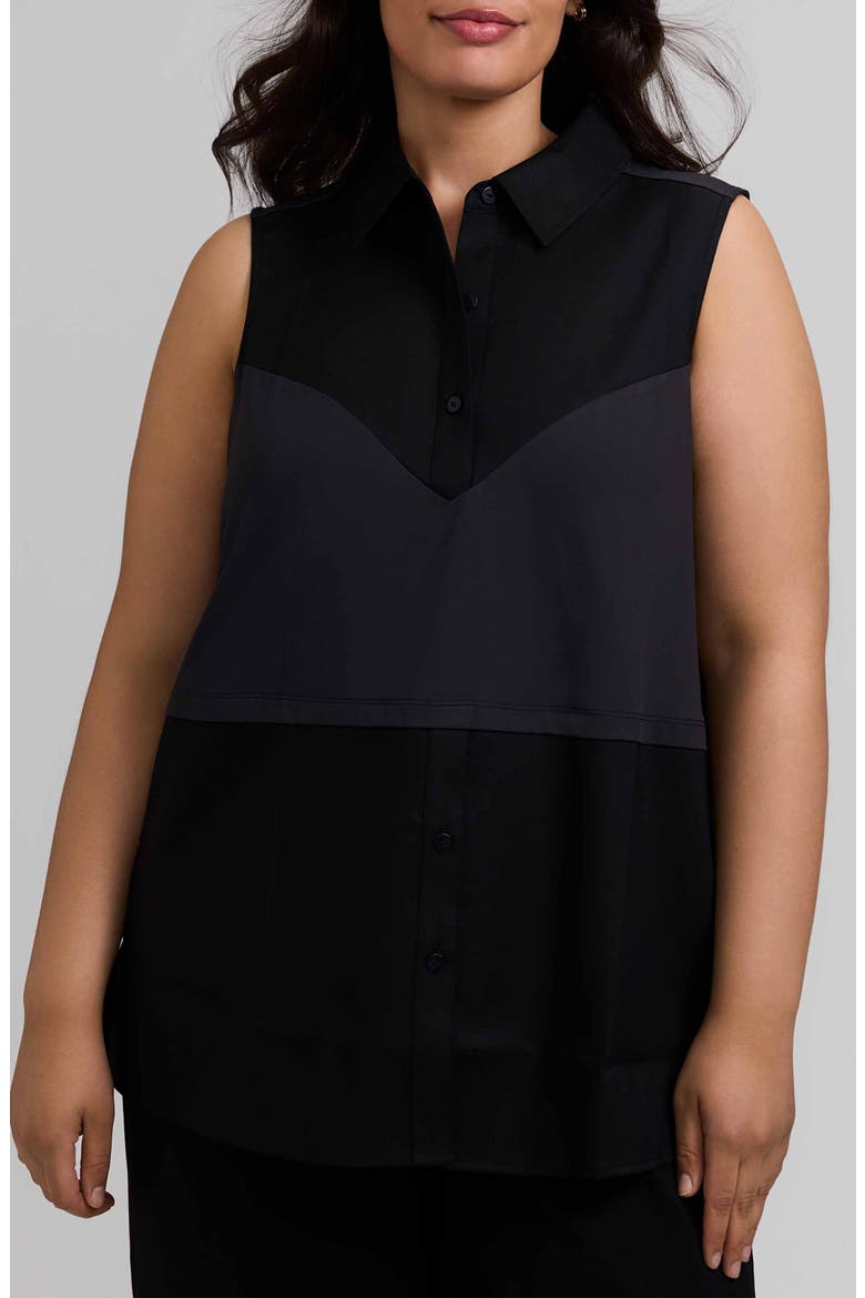 Chelsea Layered Sleeveless Tank, Main, color, BLACK