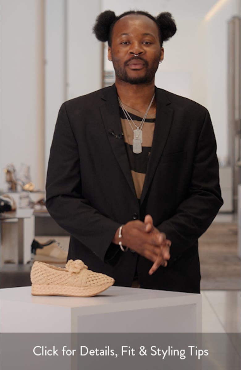 Espanola Woven Raffia Platform Sneaker, sales video thumbnail