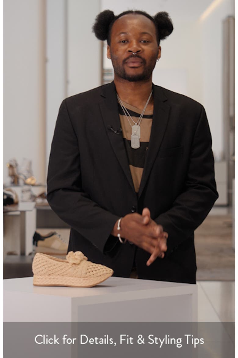 Espanola Woven Raffia Platform Sneaker video
