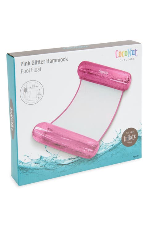 Pink Glitter Hammock Pool Float