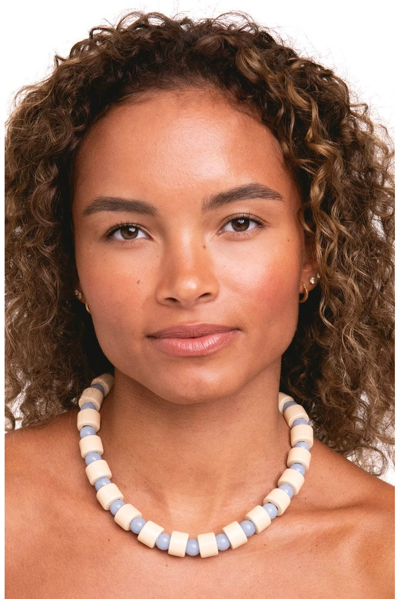 Bead Two Sundry Necklace, Alternate, color, Crepe & Blue Lace Agate