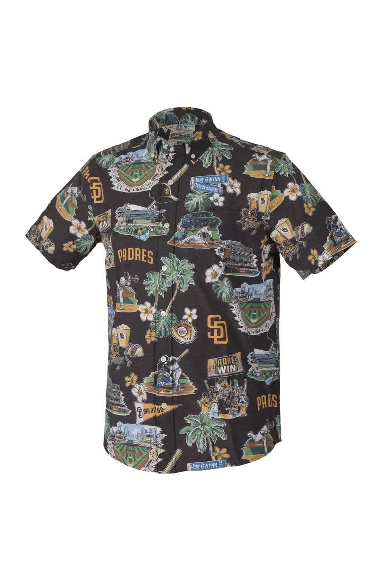 Men's Reyn Spooner  Brown San Diego Padres Scenic Tri-Blend Performance Button-Up Top, Alternate, color, Brown