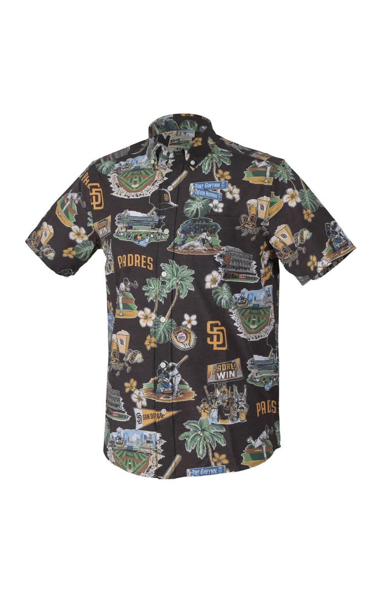 Reyn Spooner Men's Reyn Spooner Brown San Diego Padres Scenic Tri-Blend Performance Button-Up Top, Alternate, color, Brown