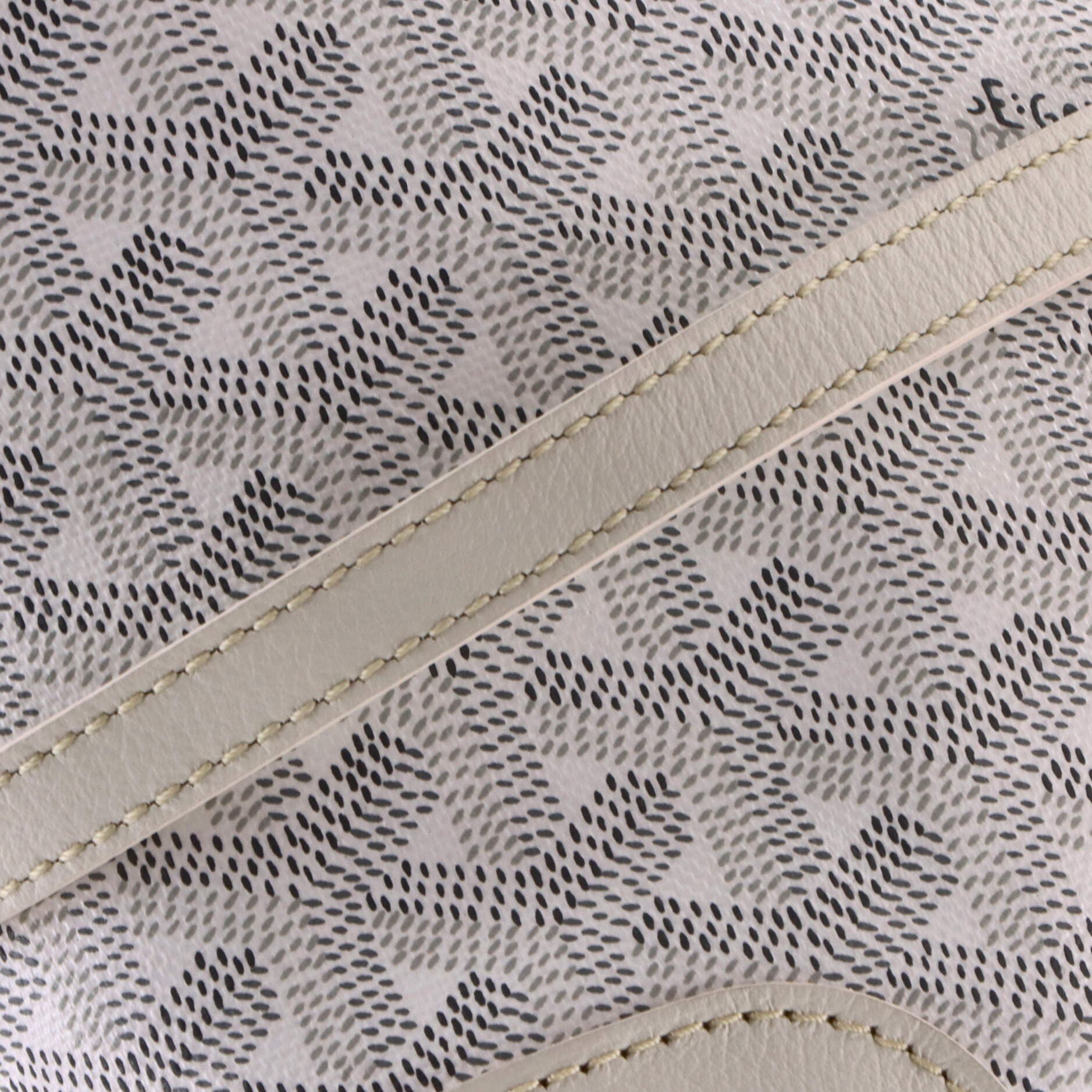 Pre-Owned Goyard Beluga Bag Coated Canvas Mini, Alternate, color, White