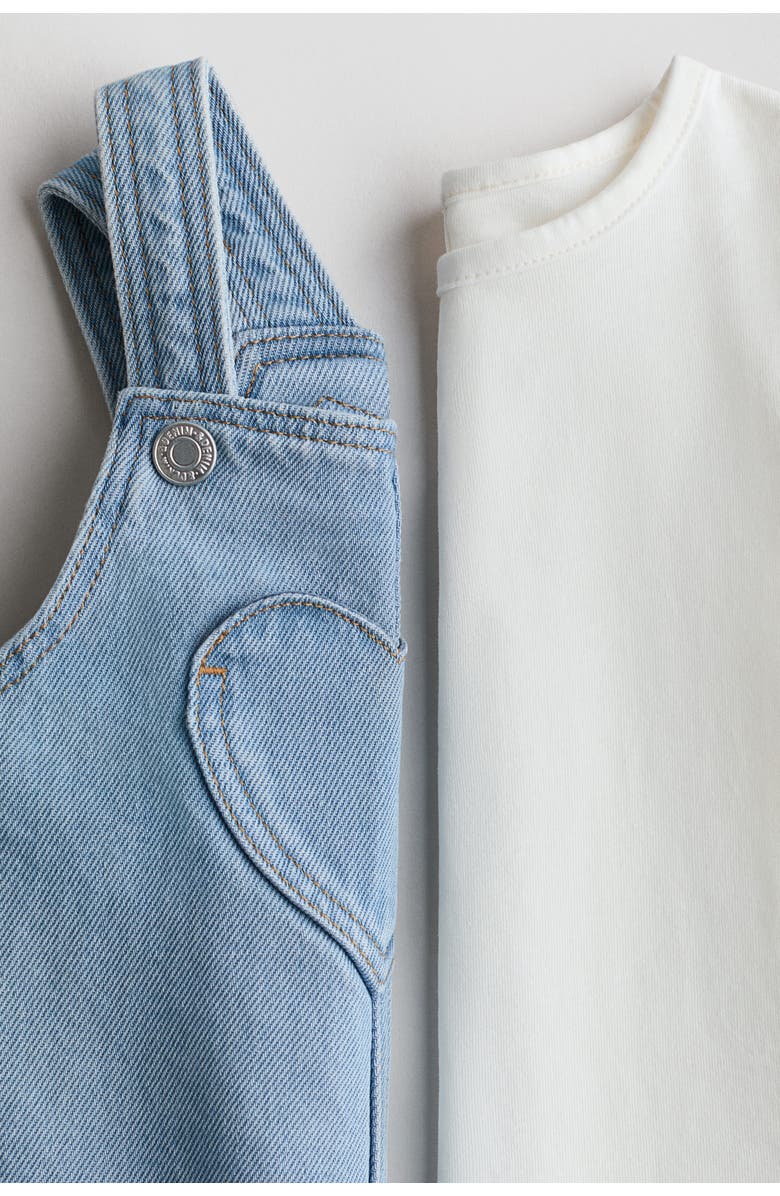 H&M 2-piece Cotton Set, Alternate, color, Light Denim Blue