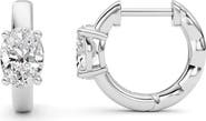 Bliss Diamond 2Ct TW Oval Diamond Hoops 14k Gold Lab Grown Huggie Earrings