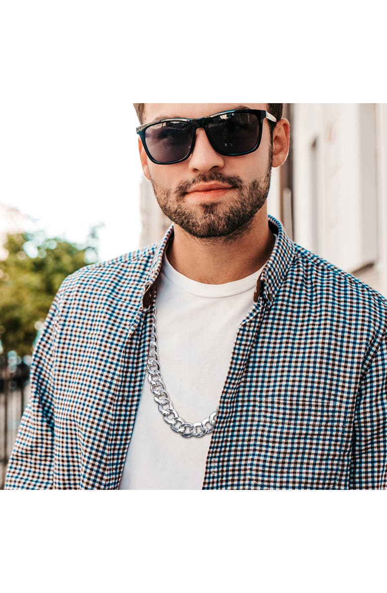 DELMAR Men's Curb Link Chain Necklace, Alternate, color, 