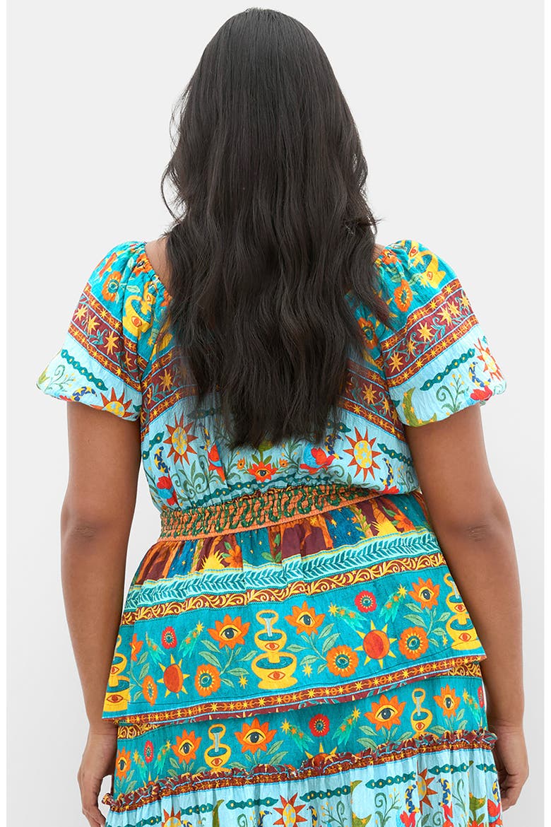Amaria Print Top, Alternate, color, PARADISO