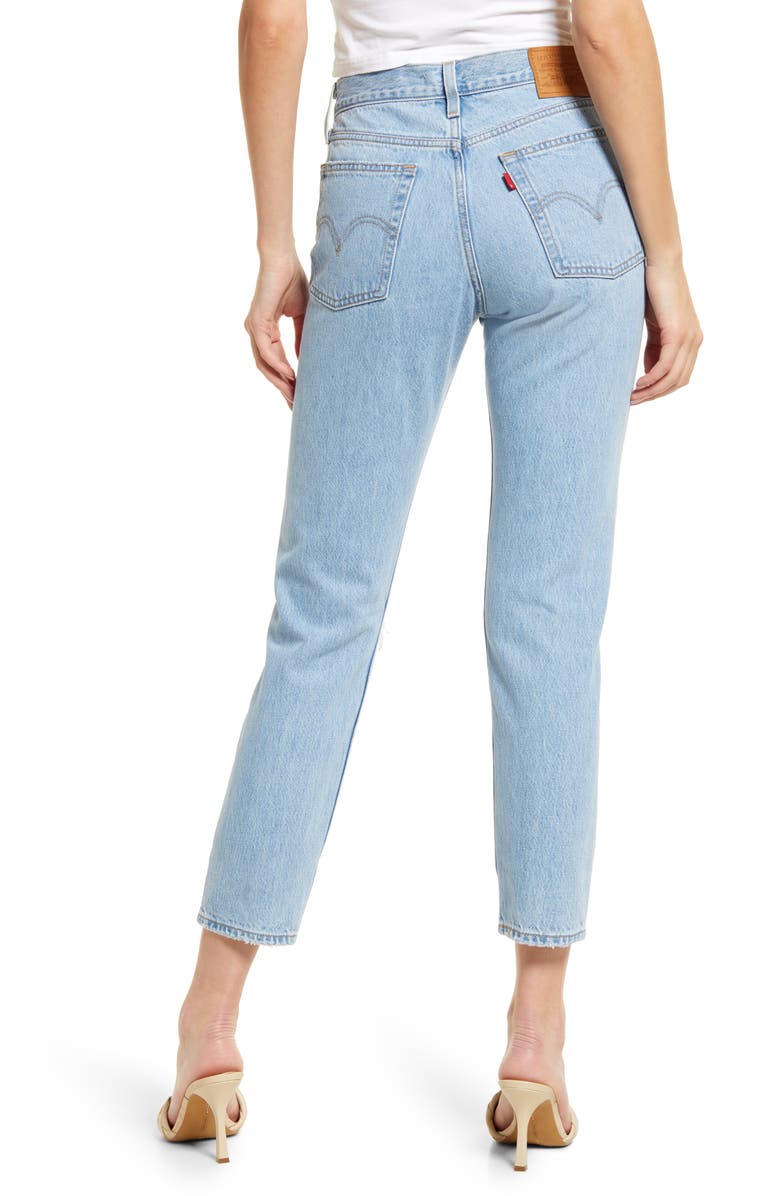 Levi's<sup>®</sup> Wedgie Icon Fit Ripped High Waist Jeans, Alternate, color, 