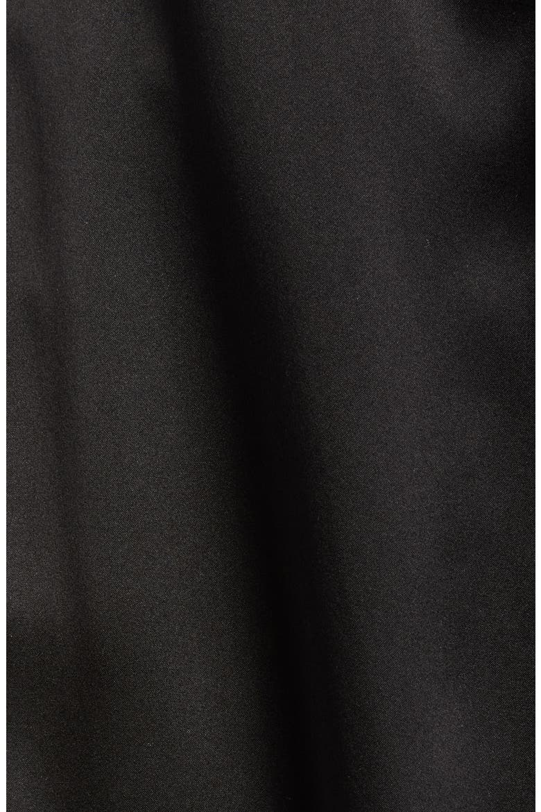 Washable Silk Longline Robe, Alternate, color, BLACK