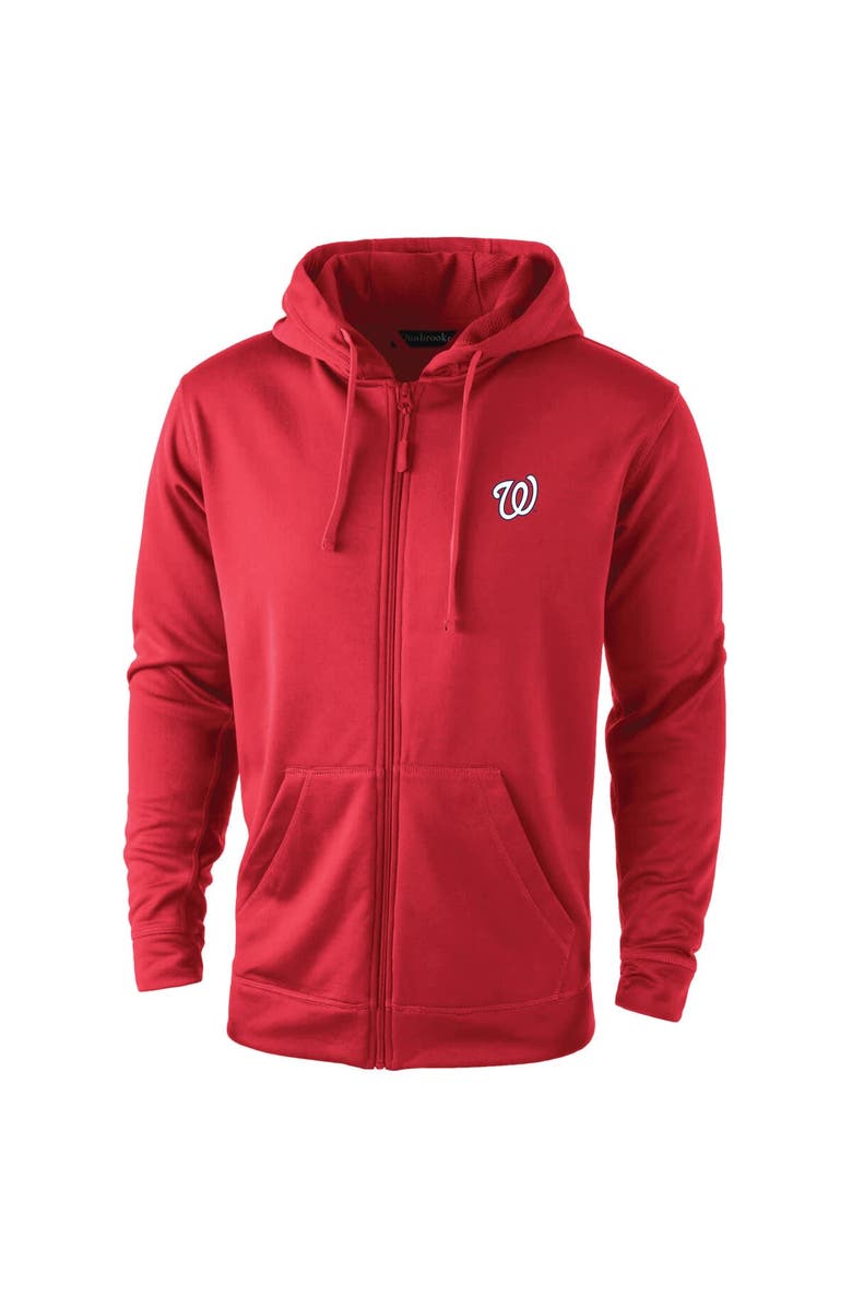 DUNBROOKE Men's Dunbrooke Red Washington Nationals Trophy Full-Zip Hoodie, Alternate, color, 