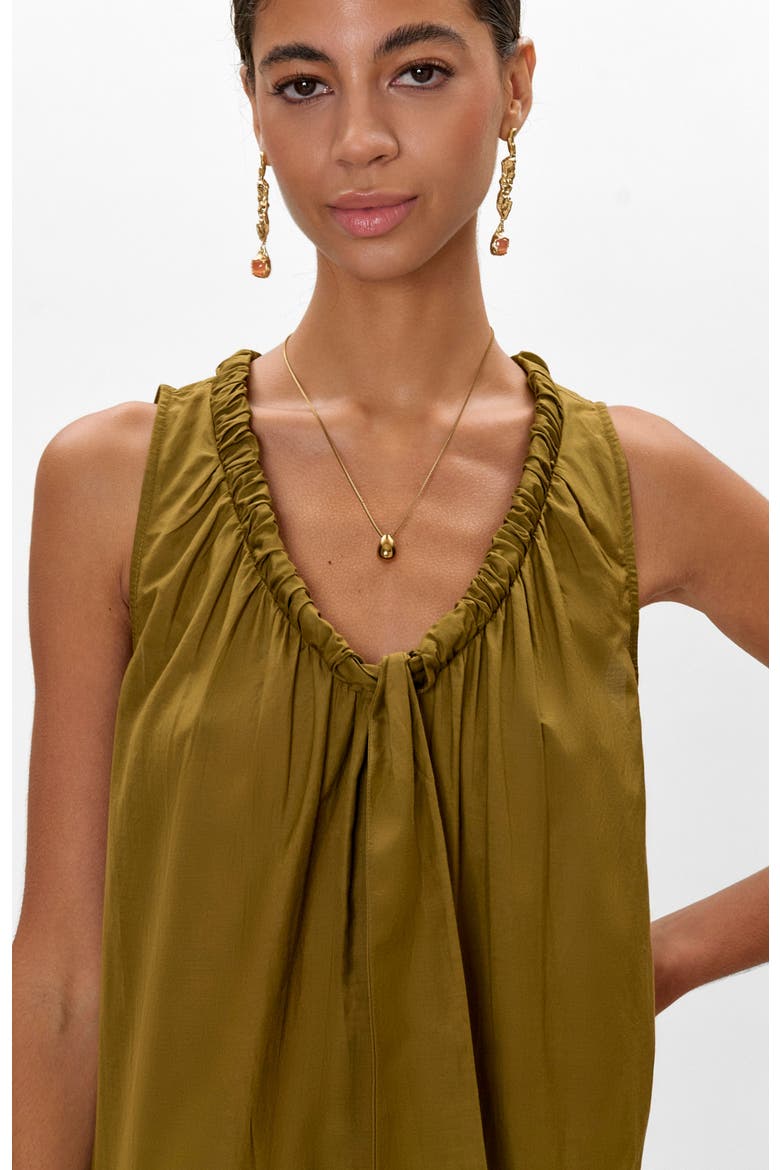 Lilou Sleeveless Dress, Alternate, color, Leaf Green