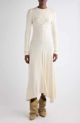 Flora Long Sleeve Asymmetric Dress