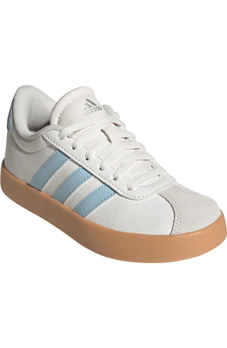 adidas Kids' VL Court 3.0 Sneaker, Main, color, Core White/ Ice Blue/ Gum