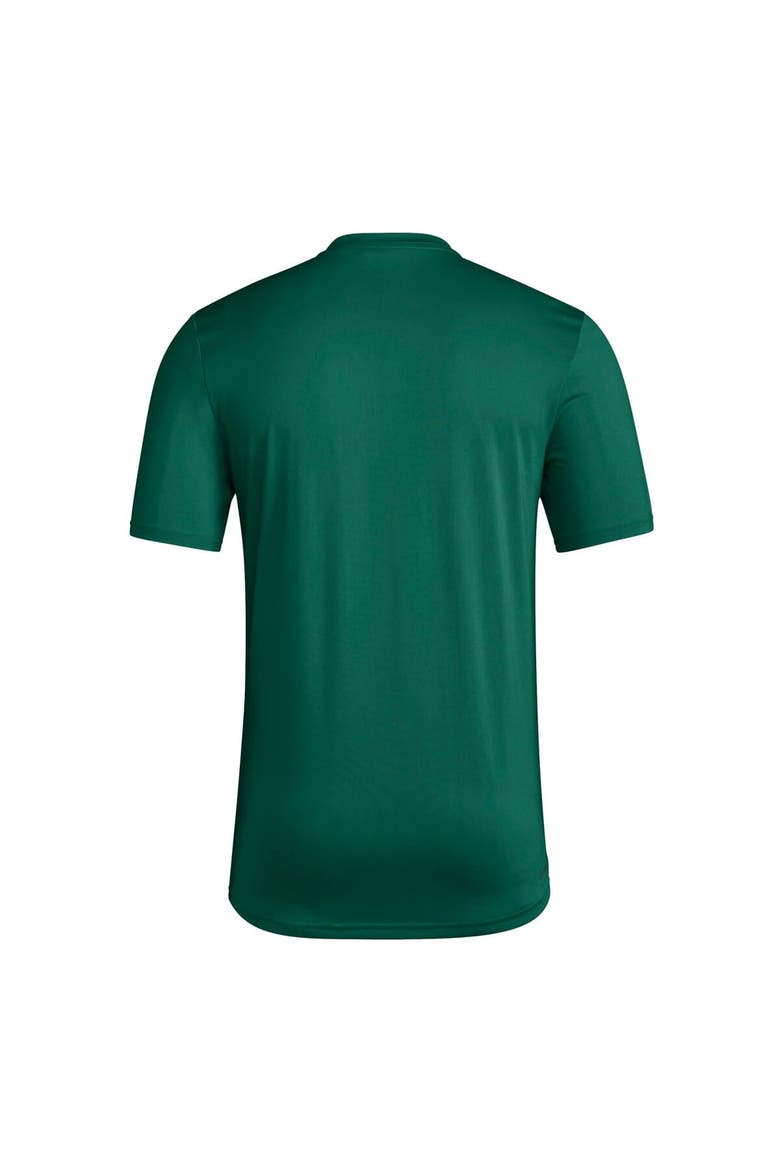 Men's adidas  Green Miami Hurricanes Locker Slogan Pre-Game T-Shirt, Alternate, color, Green