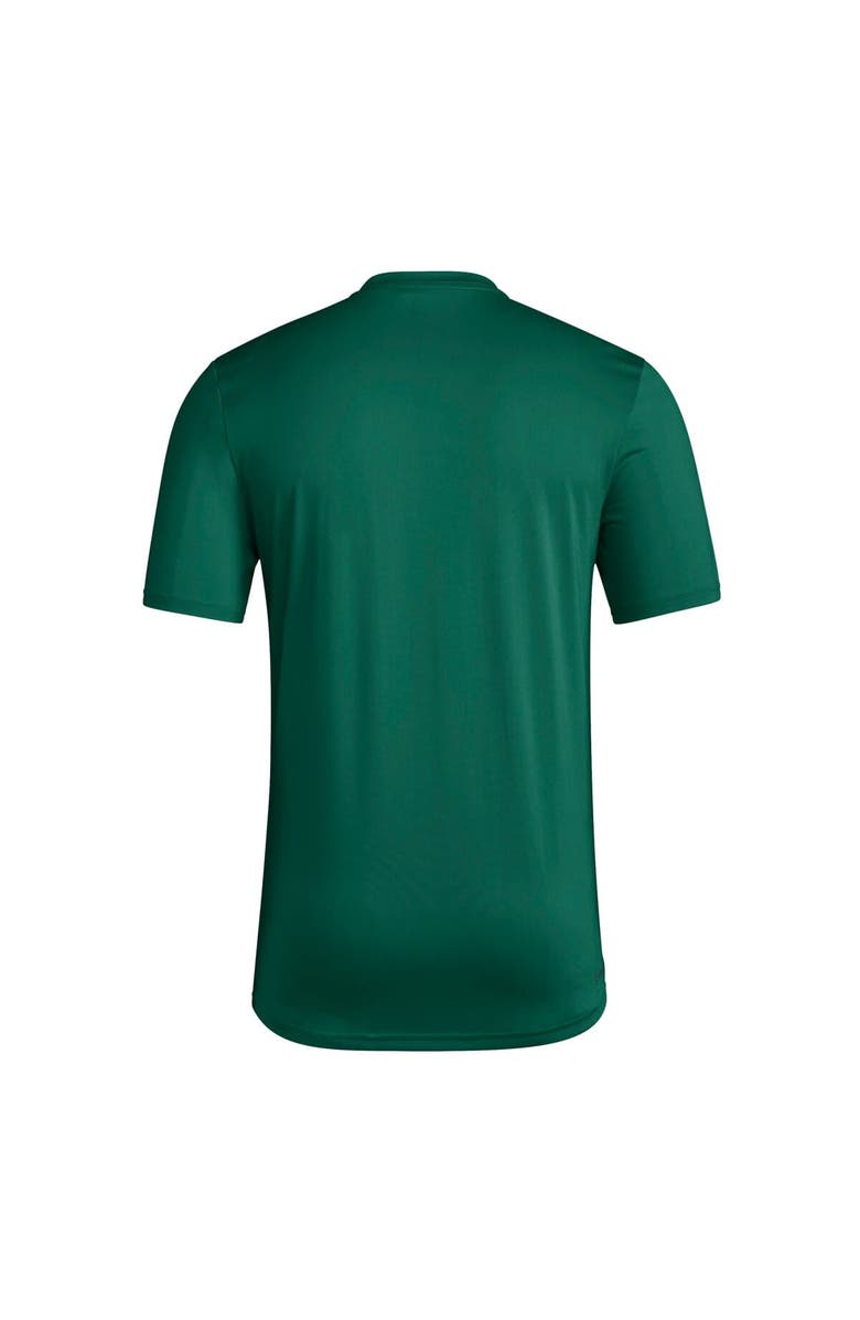 adidas Men's adidas Green Miami Hurricanes Locker Slogan Pre-Game T-Shirt, Alternate, color, Green
