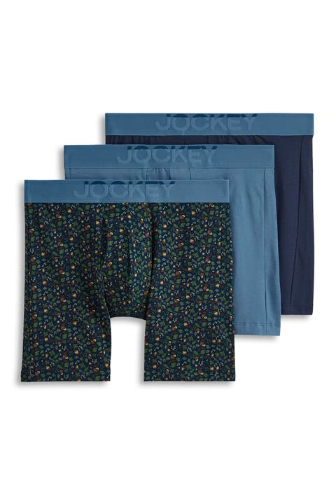 Men's Cotton Stretch 6" Boxer Brief - 3 Pack