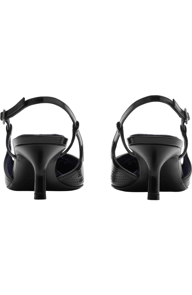 Burberry Chisel Square Toe Kitten Heel Slingback Sandal, Alternate, color,