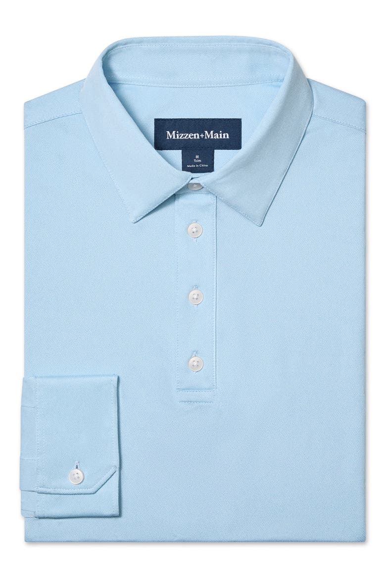 Harper Long Sleeve Performance Polo, Alternate, color, CLOUD BLUE