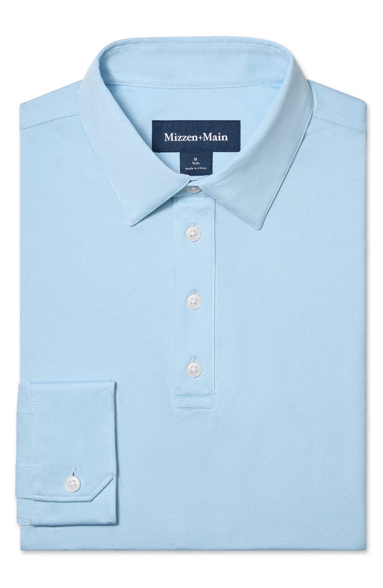 Mizzen+Main Harper Long Sleeve Performance Polo, Alternate, color, Cloud Blue