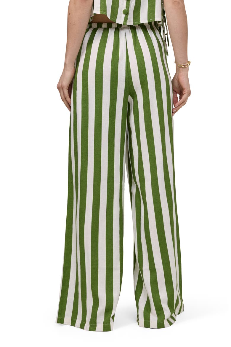 Reese Linen Blend Drawstring Pants, Alternate, color, GREEN