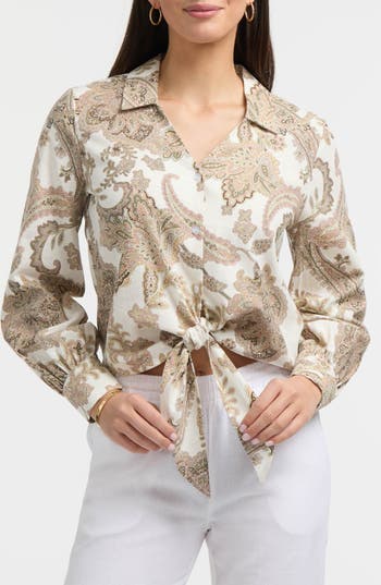 Ellen Tracy Tie Front Shirt