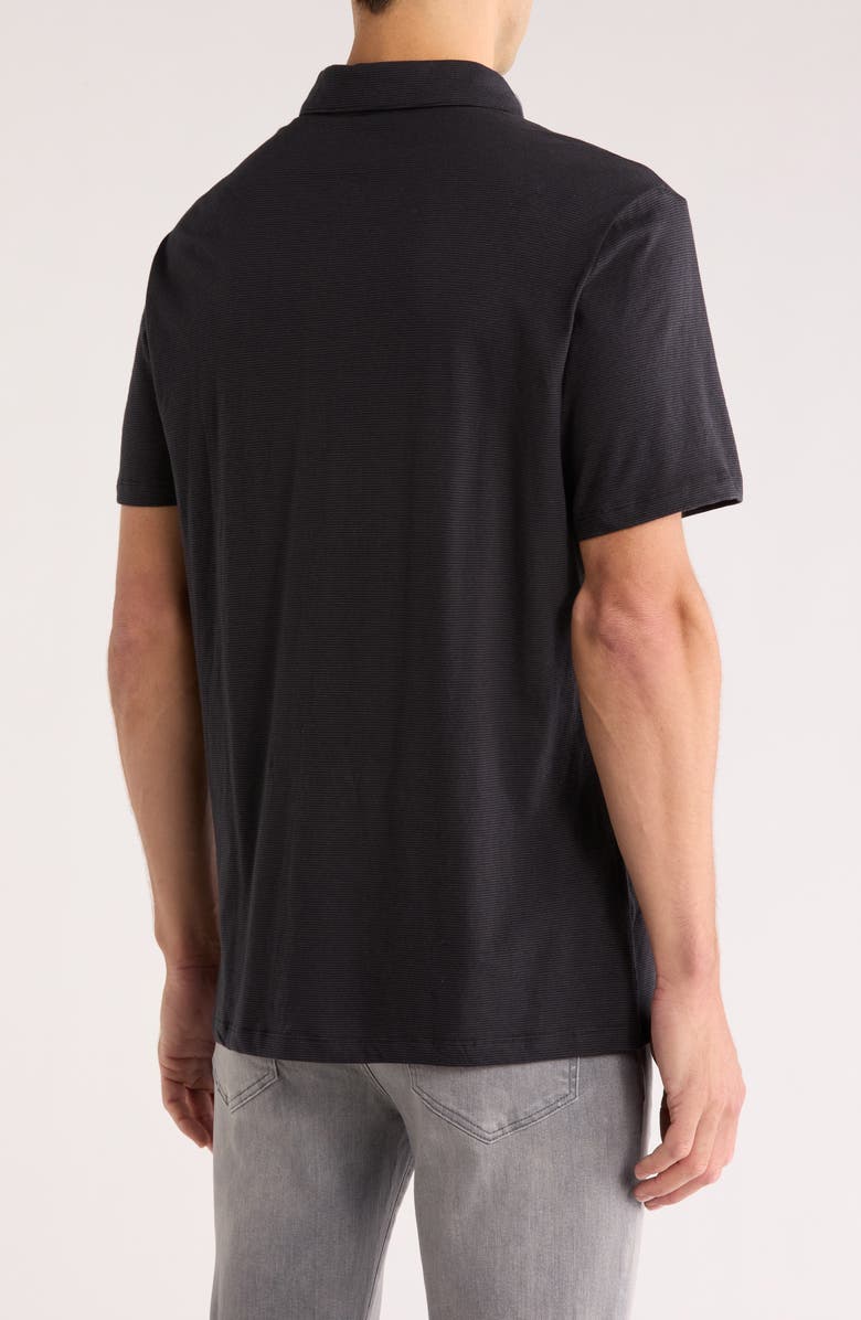 WESTZEROONE Morris Ville Cotton Polo, Alternate, color, Black