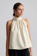 Malina Minea Satin Halterneck Top
