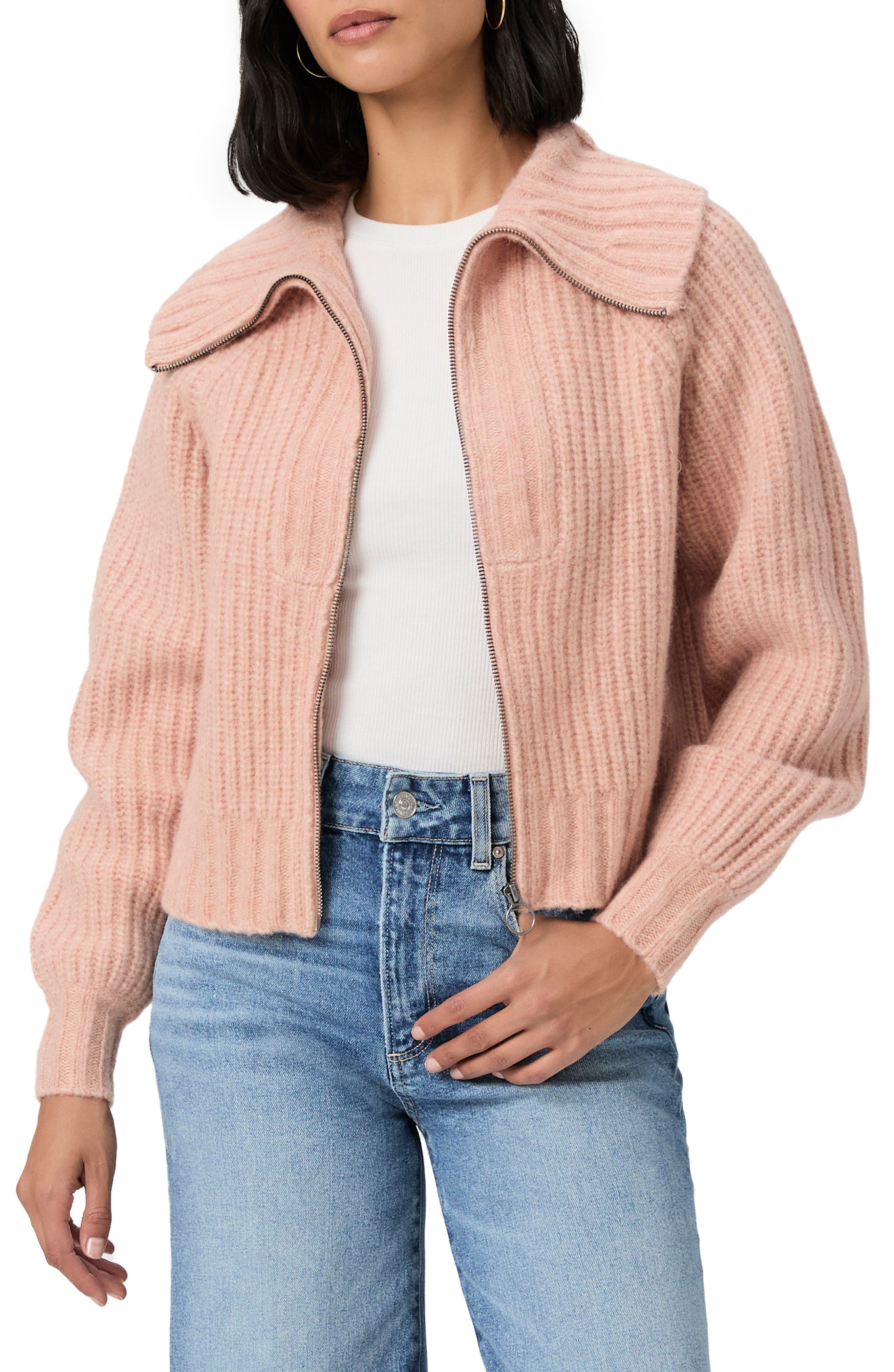 PAIGE Jayna Wool Blend Zip Cardigan