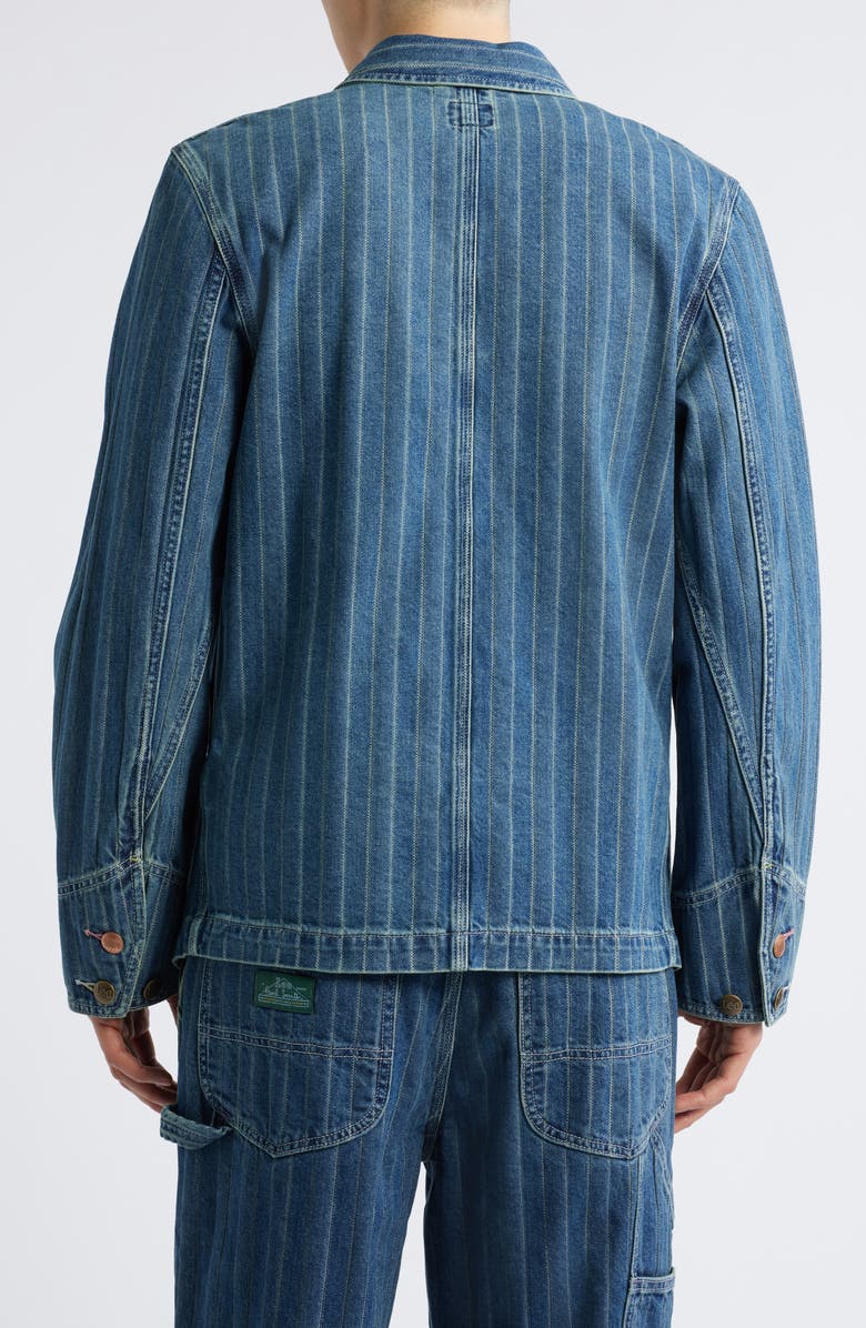 Stripe Denim Chore Coat