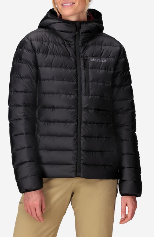 Marmot Highlander 700 Fill Power Down Hooded Jacket In Black