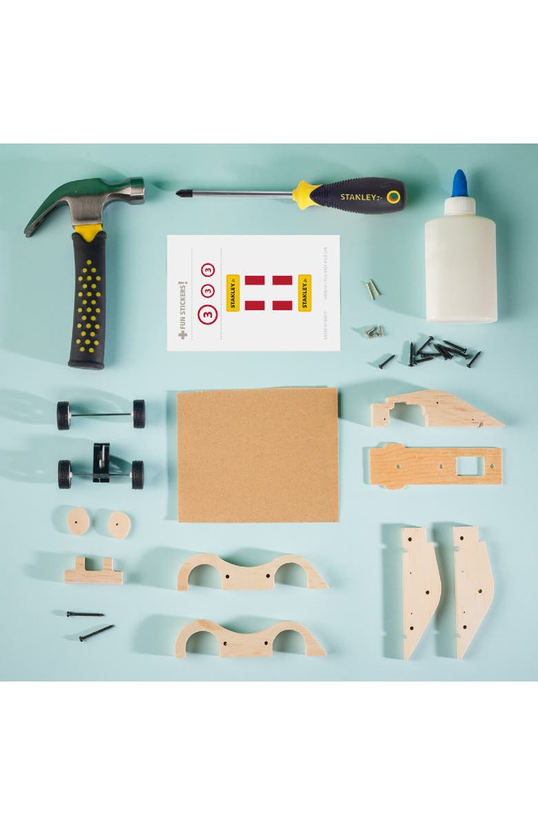 Stanley Jr . Pull-Back Race Car Kit, Alternate, color, Multi Color