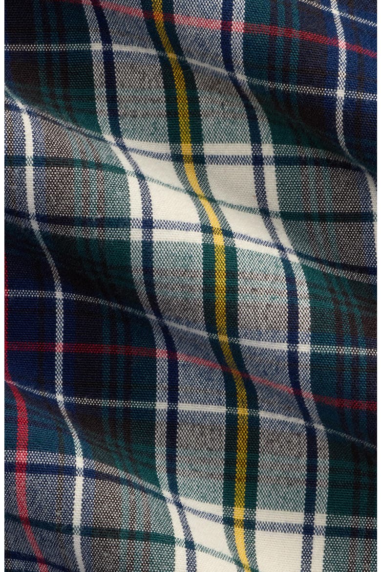 Plaid Brushed Oxford Button Down Shirt, Alternate, color, NAVY/ GRN