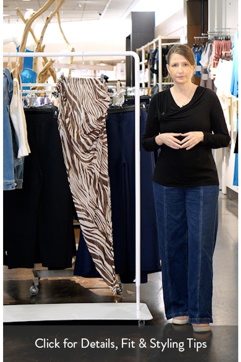 Zebra Stripe Asymmetric Chiffon Skirt video