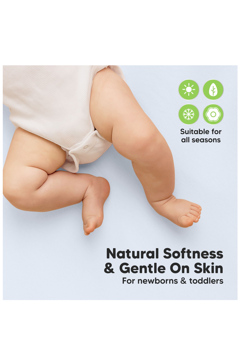 2-Pack Soothe [Protect+] Waterproof Crib Sheets, Alternate, color, Blue Flax