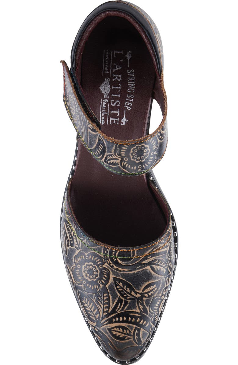 L'Artiste by Spring Step Jazzberry Ankle Strap Pump, Alternate, color, Black Multi