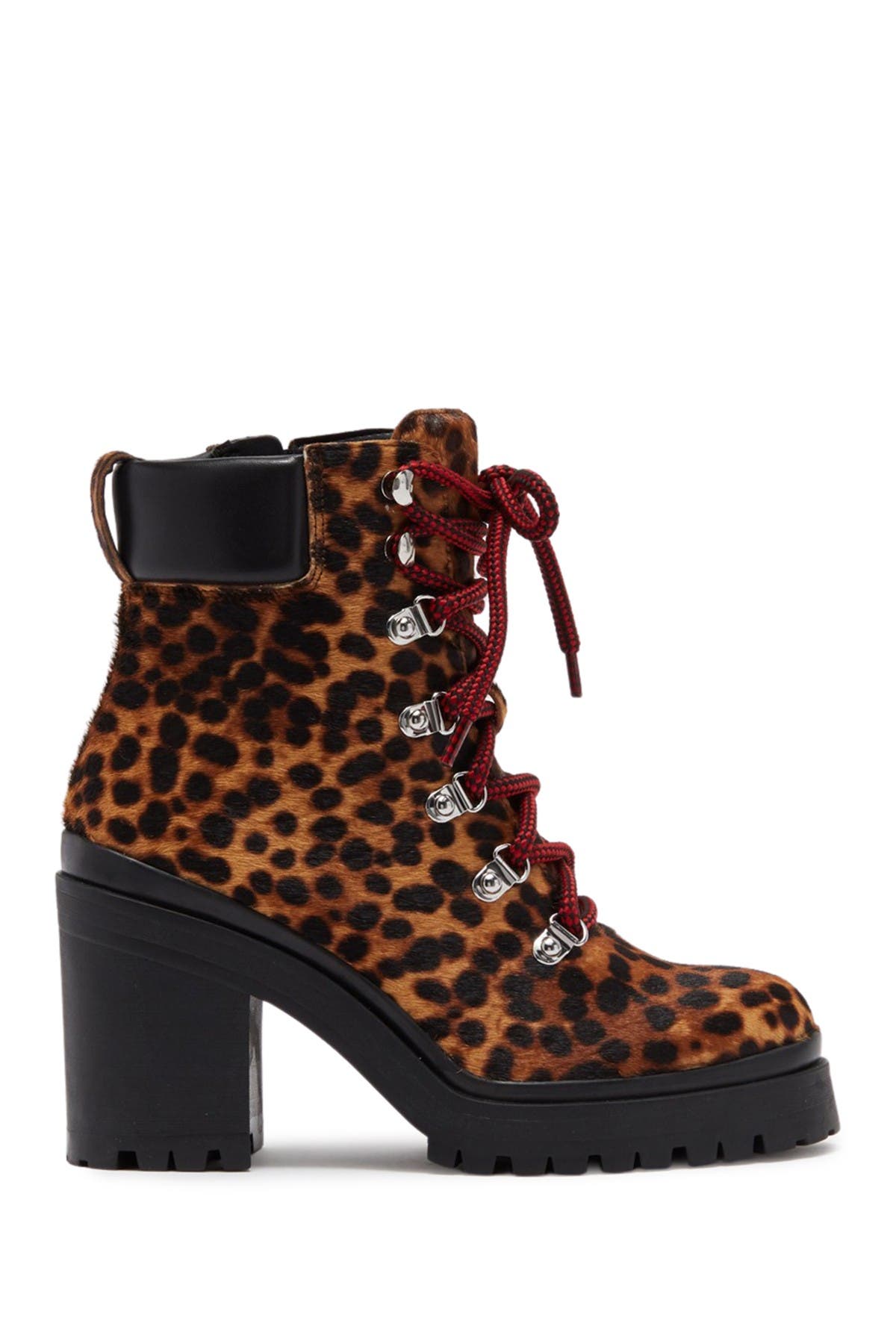 Rebecca Minkoff Maihlo Leopard Printed Genuine Calf Hair Combat Boot, Alternate, color, 