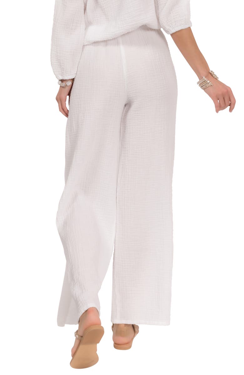Everyday Ritual Riley Gauze Split Hem Pants, Alternate, color, White