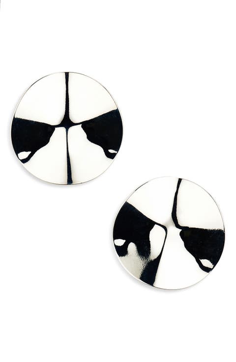 Disc Stud Earrings
