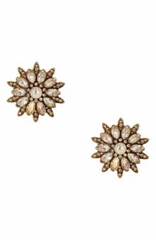 OLIVIA WELLES Renae Faceted Crystal Clip-On Earrings