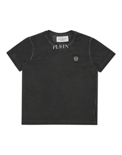 T-shirt Round Neck Ss Basic Plein Old Dye Boy