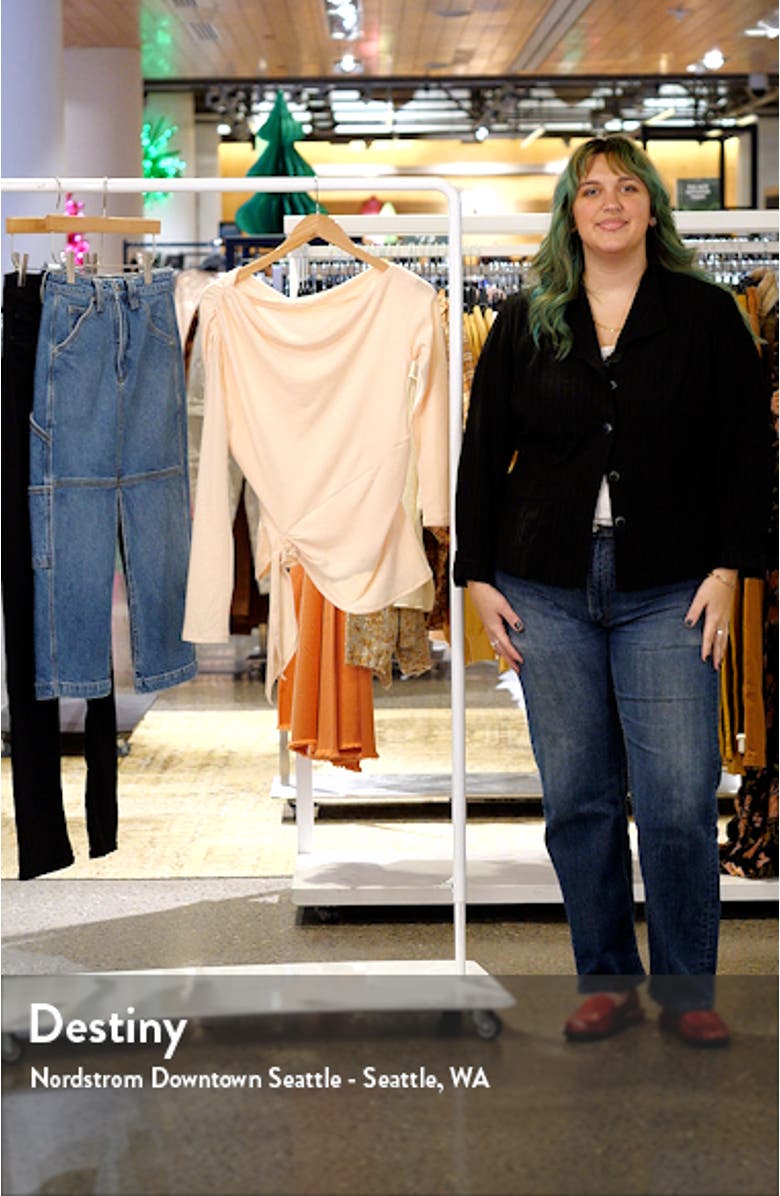 One-Shoulder Tie Hem Knit Top, sales video thumbnail