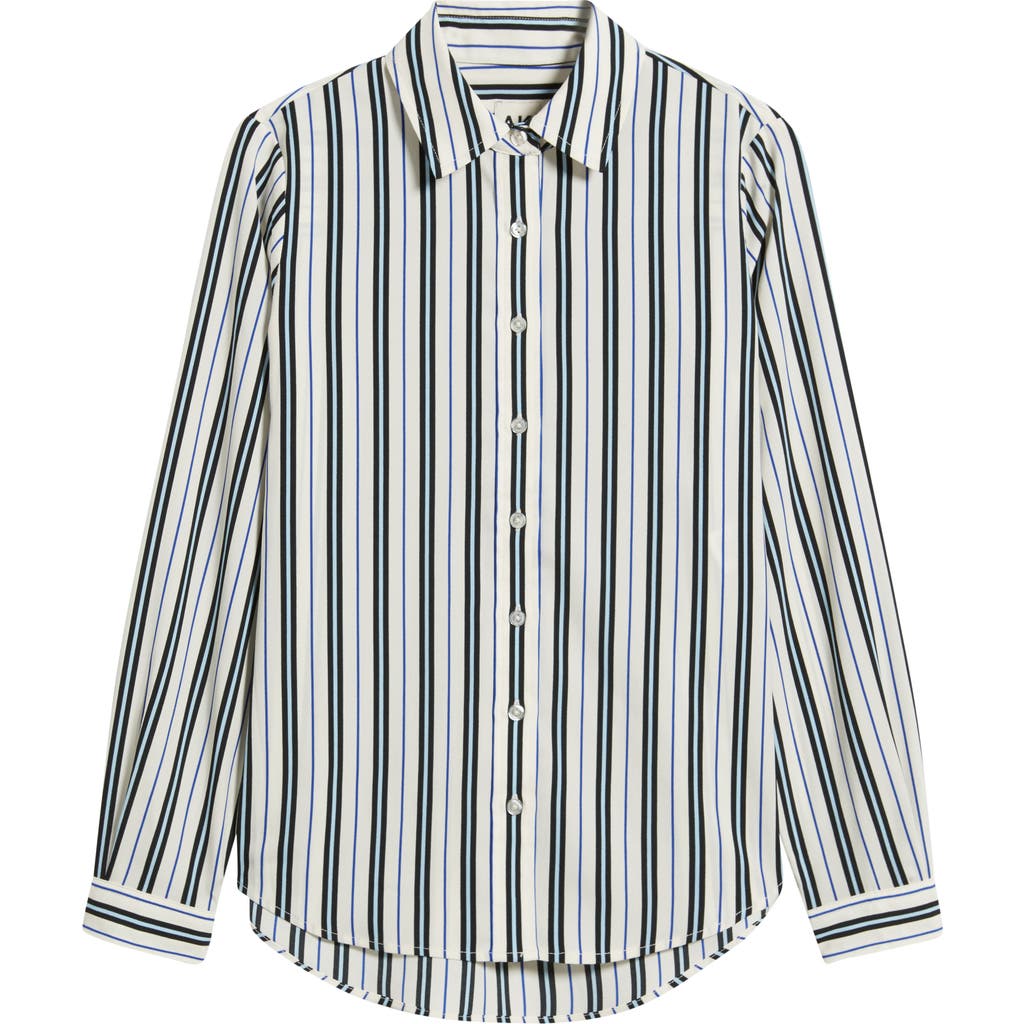 Ak Anne Klein Stripe Slim Fit Button-up Shirt In Multi