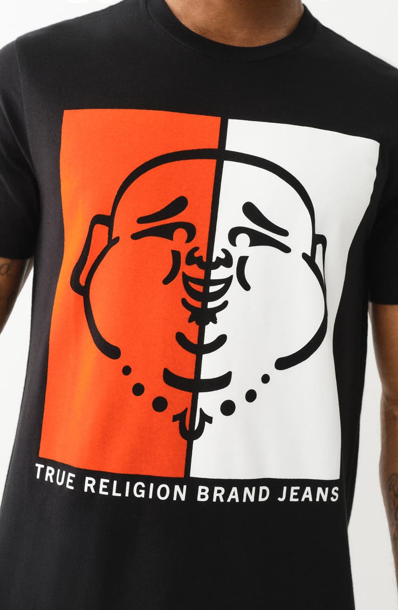 True Religion Half Face Buddha Cotton Graphic T-Shirt, Alternate, color, 